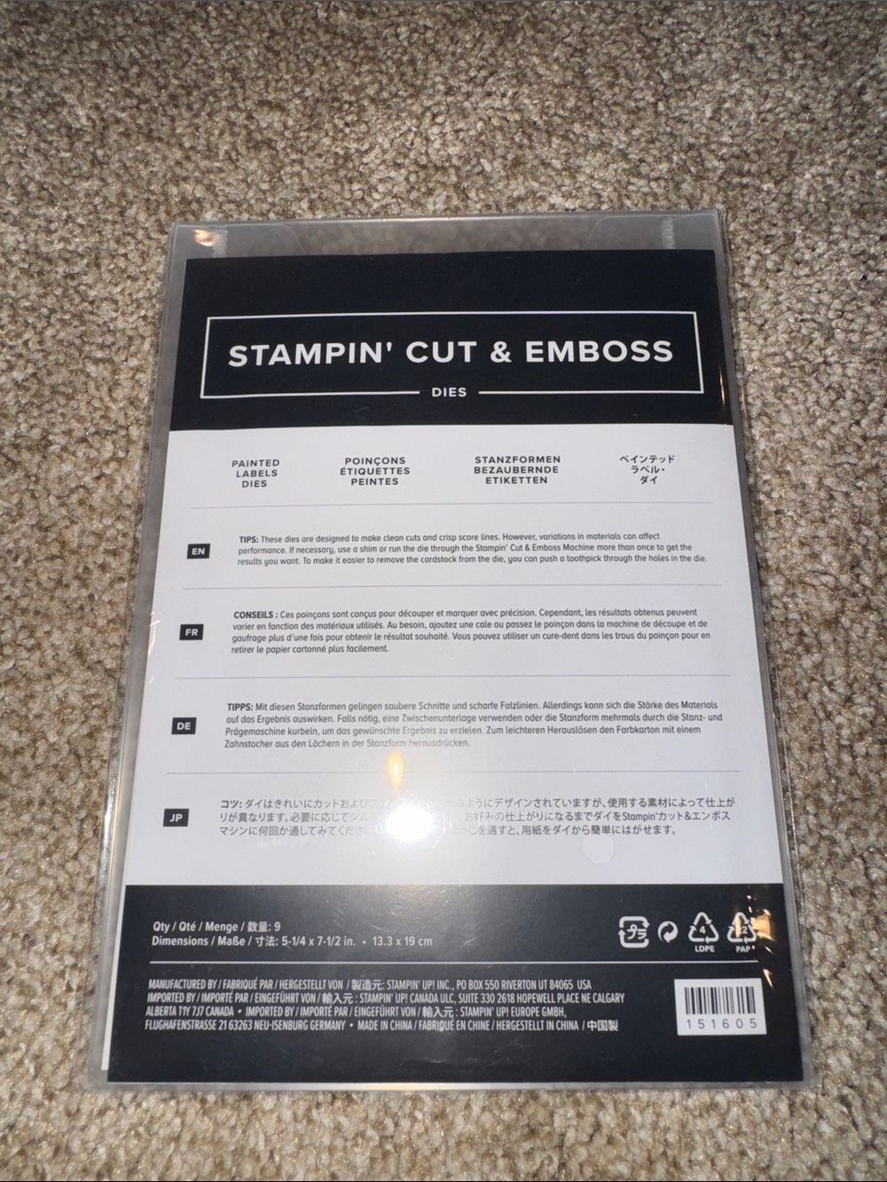 Stampin' Cut & Emboss Dies - Painted Label Dies